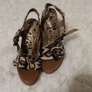 Sam Edelman leather upper wedge